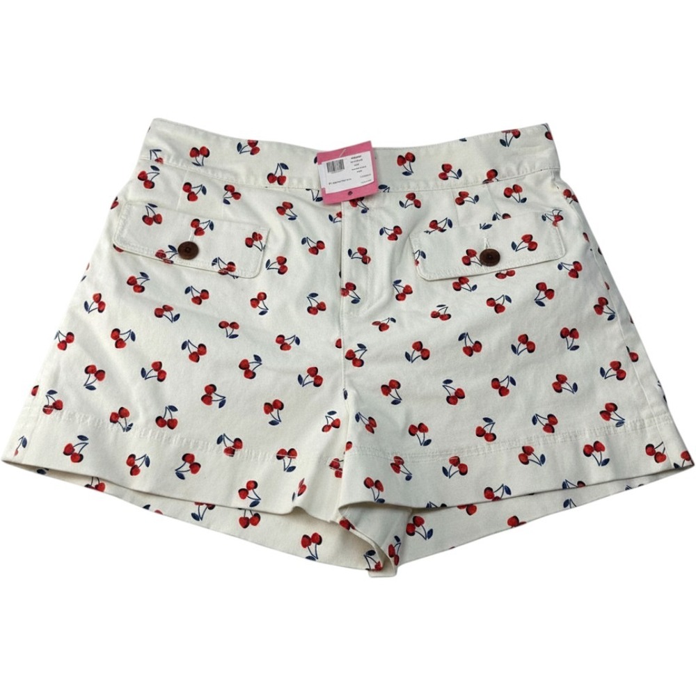 Kate Spade New York Cherry Toss Cotton Shorts NJMUB303 Womens 12 NEW